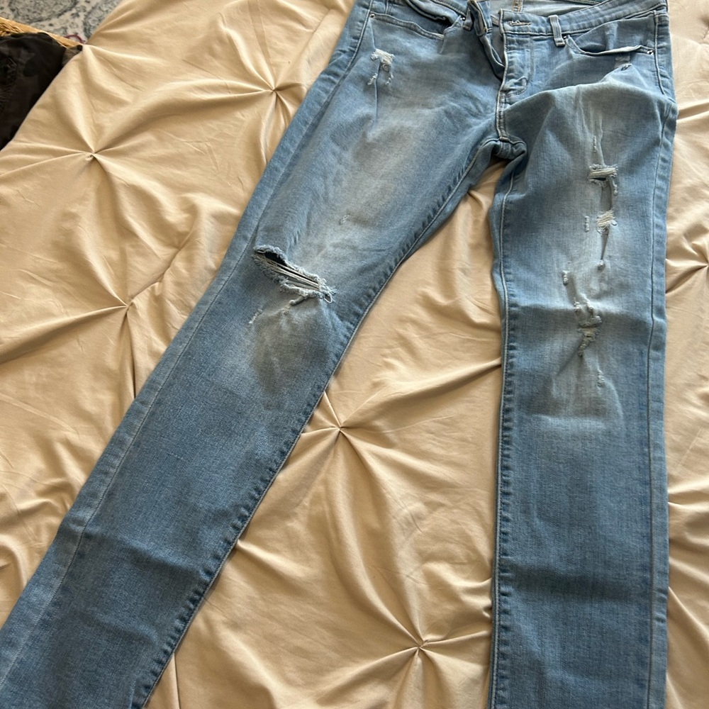 711 skinny Levi Distressed Blue Women's Jeans